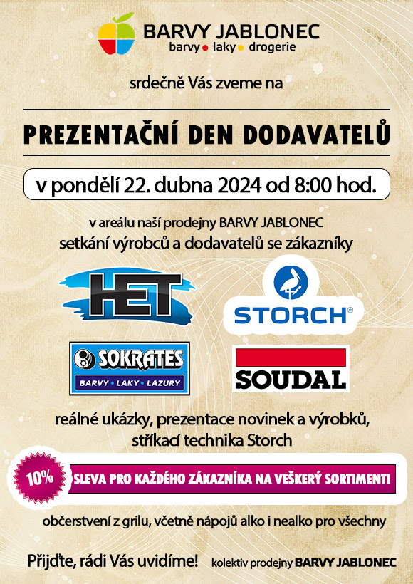 22.4.2024 Vás zveme na Prezentační den dodavatelů!!!