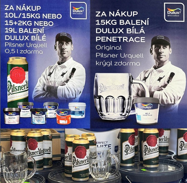 DULUX Akce — zdarma Pilsner Urquell