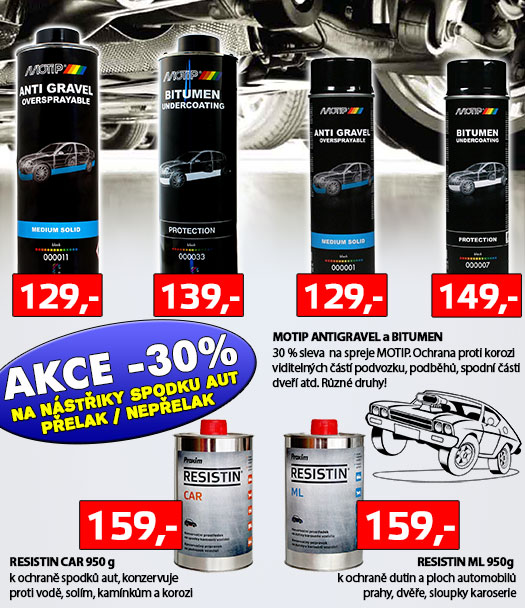 Nástřiky spodku automobilů